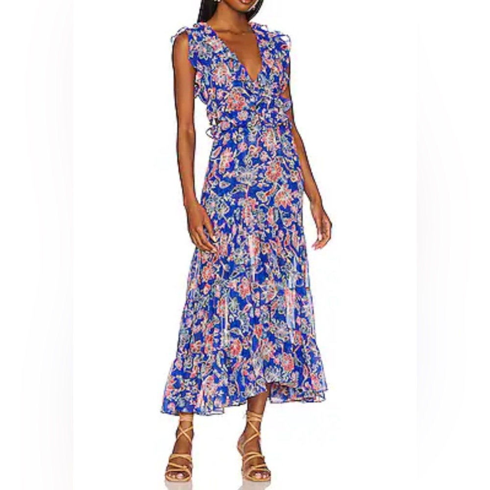 MISA LOS ANGELES Vibrant Floral Sleeveless Maxi Dress